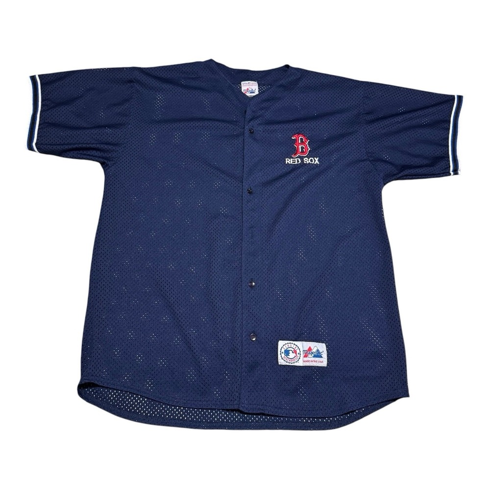 Vintage 90s Majestic Athletic USA Made Boston Red Sox‎ Baseball Jersey Adult L